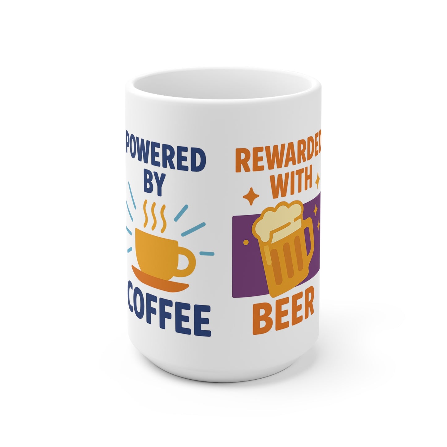 Tasse en céramique : alimentée par du café, récompensée par de la bière