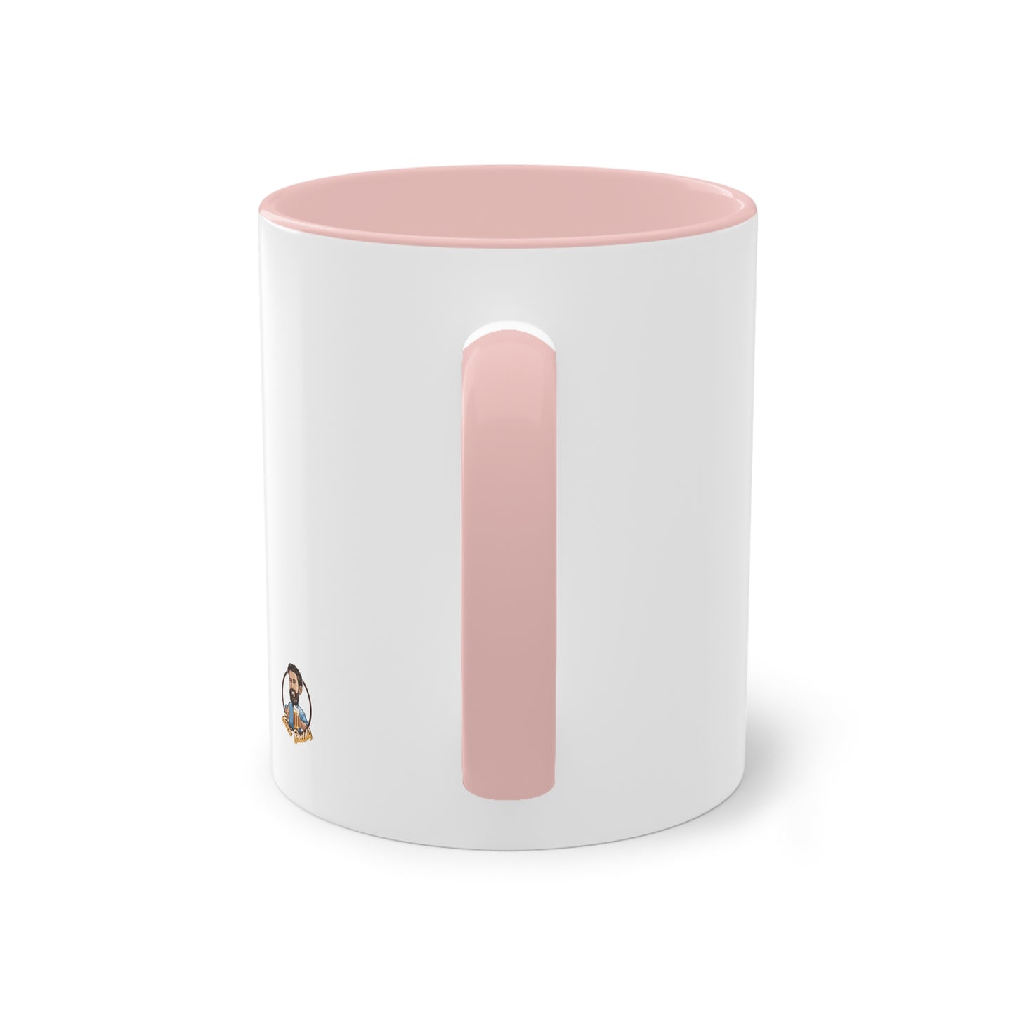 Two-tone coffee cup: Coffee in the morning, beer in the evening.
