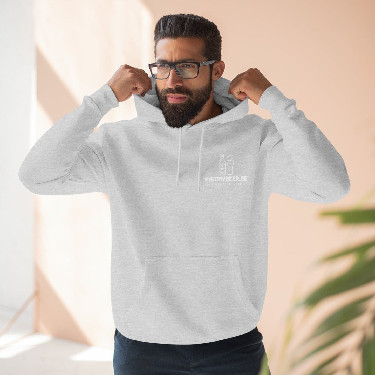 Unisex Premium Pullover Hoodie - I Wonder if beer thinks about me too